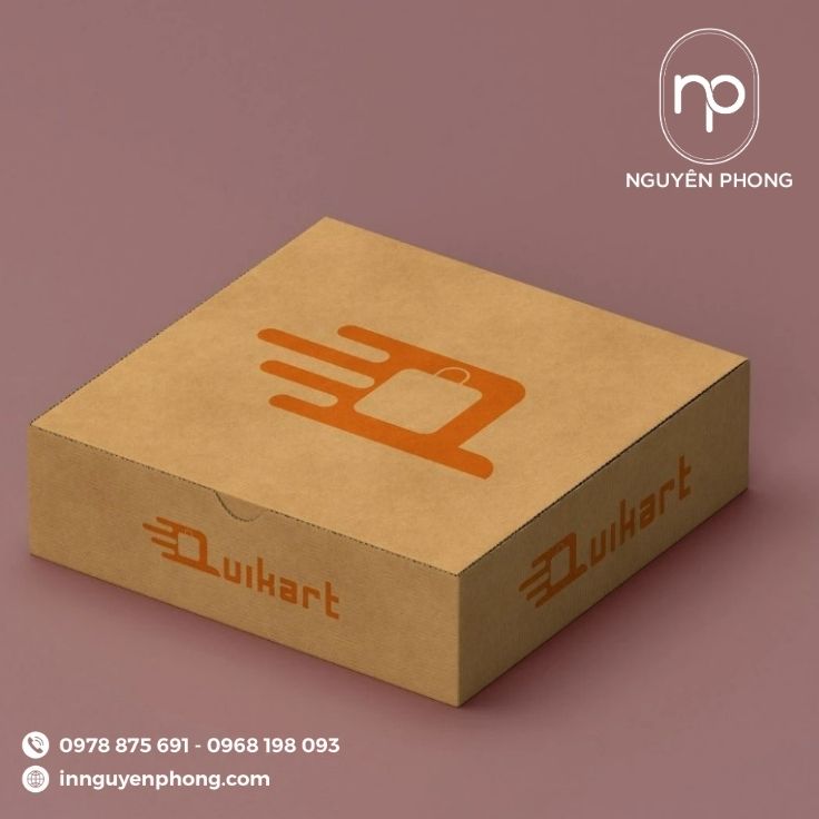 Mẫu thiết kế logo tạp hóa trên hộp carton